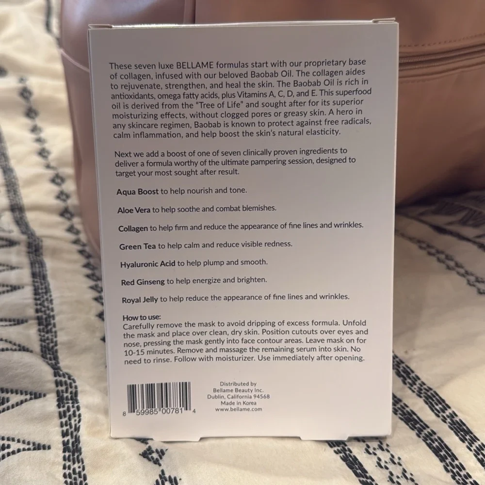 Bellamie 7 Day Refresh Collagen Masks - Cream skincare women’s Bellame beauty